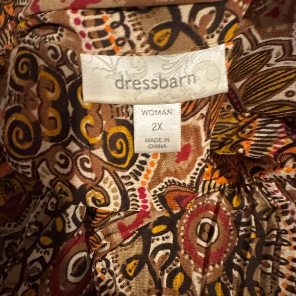 GORGEOUS FALL COLORS TOP/BLOUSE PLUS SIZE: 2X #E - Picture 8 of 8